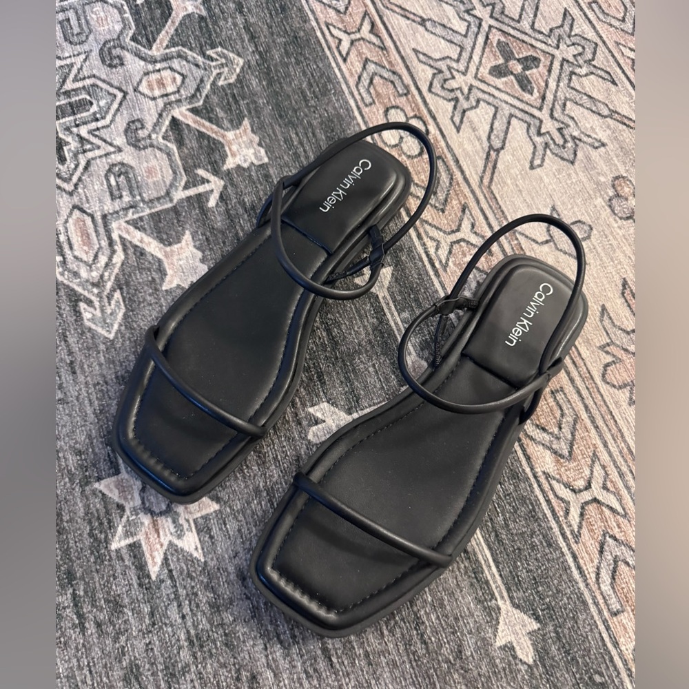 Calvin Klein Black Minimalist Sandals